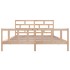 Estructura de cama de madera maciza de pino 200x200