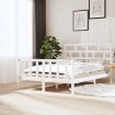 Estructura de cama madera maciza de pino blanca 150x200 cm