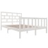 Estructura de cama madera maciza de pino blanca 150x200