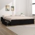 Estructura de cama con cajones negro 120x190