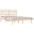 Estructura de cama de madera maciza de pino 140x190