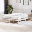 Estructura de cama de madera maciza de pino blanca 140x190 cm