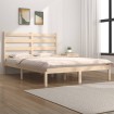 Estructura de cama de madera maciza de pino 200x200 cm