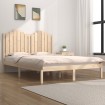 Estructura de cama de madera maciza de pino 200x200 cm