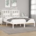 Estructura cama madera de pino doble pequeña blanca 120x190