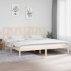 Estructura de cama de madera maciza de pino 200x200 cm