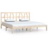 Estructura de cama de madera maciza de pino 200x200