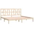 Estructura de cama de madera maciza de pino 200x200