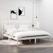 Estructura de cama madera maciza blanco Supe King 180x200 cm