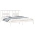 Estructura de cama madera maciza blanco Supe King 180x200