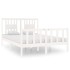 Estructura de cama de madera maciza blanca 140x190