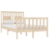 Estructura de cama madera maciza 120x190