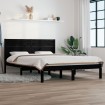 Estructura de cama madera maciza de pino negra 140x190 cm