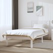 Estructura de cama madera maciza de pino blanco 90x200 cm