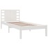 Estructura de cama madera maciza de pino blanco 90x200