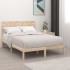 Estructura de cama de madera maciza de pino 200x200