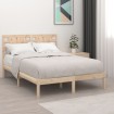 Estructura de cama de madera maciza de pino 200x200 cm