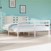 Estructura de cama madera maciza de pino blanco 135x190 cm