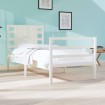 Estructura de cama madera maciza de pino blanco 75x190 cm