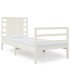 Estructura de cama madera maciza de pino blanco 75x190