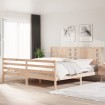 Estructura de cama de madera maciza de pino 200x200 cm