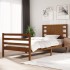 Estructura de cama madera maciza pino marrón miel 90x200