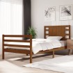 Estructura de cama madera maciza pino marrón miel 90x200 cm