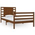 Estructura de cama madera maciza pino marrón miel 90x200