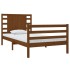 Estructura de cama madera maciza pino marrón miel 90x200