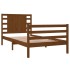 Estructura de cama madera maciza pino marrón miel 90x200