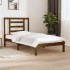 Estructura de cama madera maciza de pino marrón miel 100x200