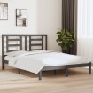 Estructura de cama de madera maciza de pino gris 160x200 cm