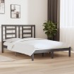 Estructura de cama madera maciza de pino gris 150x200 cm