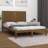 Estructura de cama madera maciza de pino marrón miel 120x200