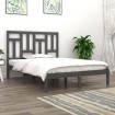 Estructura de cama madera maciza de pino gris 120x200 cm