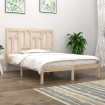 Estructura de cama de madera maciza de pino 200x200 cm