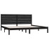 Estructura de cama madera maciza negro Supe King 180x200