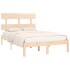 Estructura de cama de madera maciza 140x200