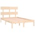 Estructura de cama de madera maciza 140x200