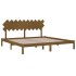 Estructura de cama madera maciza de pino marrón miel 200x200