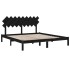 Estructura de cama de madera maciza negra super king 180x200