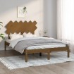 Estructura de cama de madera maciza marrón miel 120x200 cm