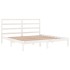 Estructura de cama madera maciza blanco Supe King 180x200