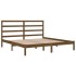 Estructura de cama madera maciza de pino marrón miel 200x200