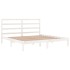 Estructura de cama madera maciza de pino blanco 200x200