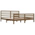 Estructura de cama madera maciza de pino marrón miel 200x200