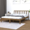 Estructura de cama madera maciza de pino marrón miel 120x200 cm