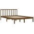 Estructura de cama madera maciza de pino marrón miel 120x200