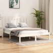 Estructura de cama madera maciza pino blanco 120x190 cm