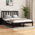 Estructura de cama madera maciza de pino negro 120x200